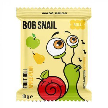 Натуральные Яблочно-Грушевые конфеты ТМ BOB SNAIL 10 г пастила без сахара Улитка боб 2302 фото