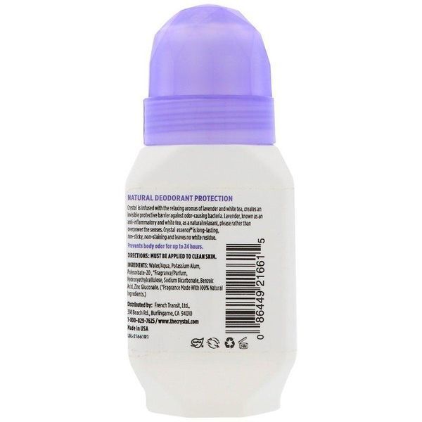 Crystal Body Deodorant, Натуральний кульковий дезодорант із лавандою й білим чаєм 66 мл 1530 фото