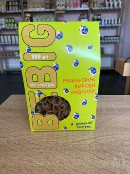 Макароны безглютеновые детские ТМ&nbsp;Bebig из зеленой гречки Улитки, 300 г 1638 фото