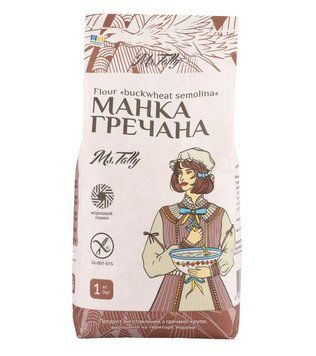 Борошно "Манка гречана" без глютену Ms. Tally, 1 кг 6745 фото