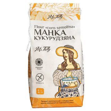 Мука "Манка кукурузная" без глютена Ms. Tally, 1 кг 6746 фото