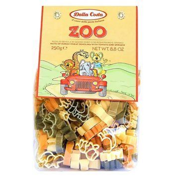 Макароны с томатом и шпинатом Zoo Pasta, ТМ Dalla Costa 250 г 1745 фото