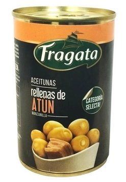 Оливки зеленые без косточек с тунцом, Fragata, 300 г 2826 фото
