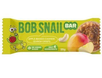 Фруктово-горіховий батончик Bob Snail Яблуко-Манго-Кешью-Криспи Кіноа 35 г 6393 фото