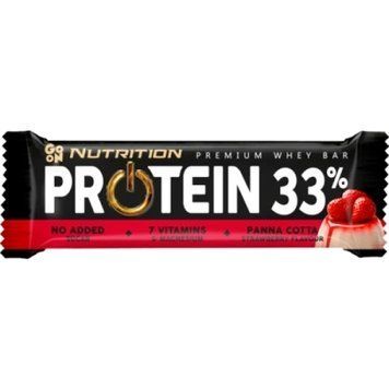 Батончик GO ON Nutrition Protein 33% Panna Cotta Strawberry 50 г 5178 фото