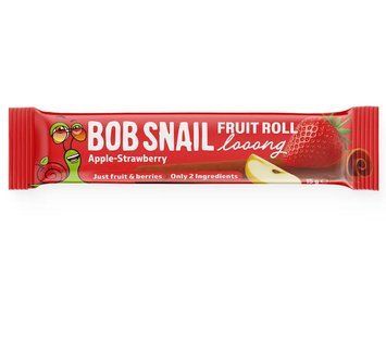 Натуральна цукерка яблучно-полунична Bob Snail Fruit Roll Looong 15 г 6261 фото