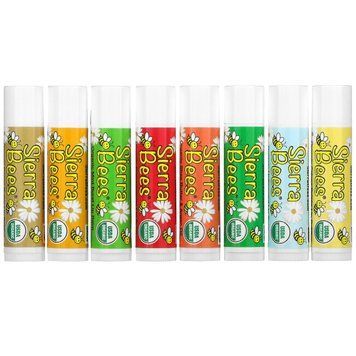 Sierra Bees, набор органических бальзамов для губ, 8 в упаковке, 4,25 г каждый 4344 фото