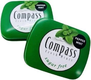 Льодяники без цукру освіжаюча м'ята Compass, 14 г 5801 фото