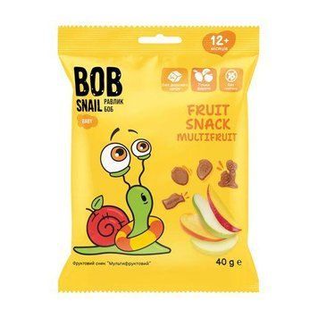 Натуральные снеки для детей мультифрукт Bob Snail 40 г 4124 фото