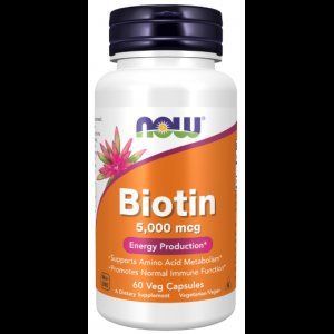 NOW FOODS BIOTIN 5MG Биотин (5000 МКГ) 60 капсул 4135 фото