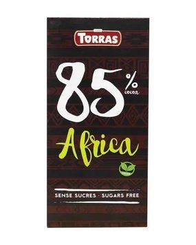 Шоколад чорний без цукру 85% какао Torras Africa 100 г Іспанія 2552 фото