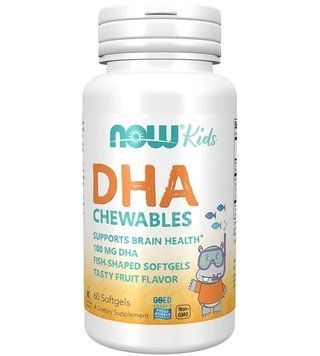 NOW Kids Chewable DHA FOODS РИБ'ЯЧИЙ ЖИР ДЛЯ ДІТЕЙ 1100 МГ 60 капс 4146 фото