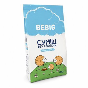 Суміш для випікання без глютену Bebig "Міндальне печиво" 300 г 1620 фото