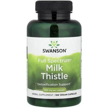 Swanson Full Spectrum Milk Thistle 500 mg 100 капсул, розторопша 5277 фото