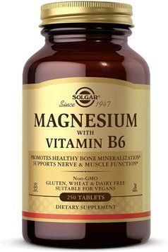 Магній з вітаміном В-6 Solgar Magnesium with Vitamin B6 250 таблеток 6204 фото