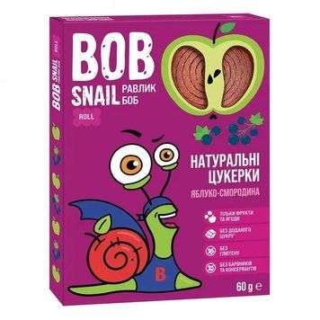 Натуральные конфеты яблоко-черная смородина Bob Snail 60 г 4022 фото
