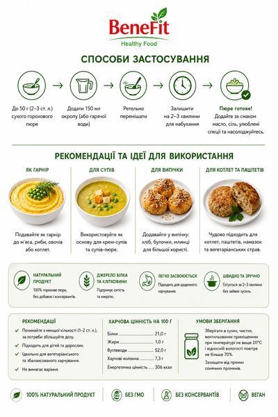 Пюре горохове сухе (швидкого приготування) 800 г 1799 фото