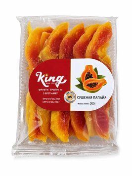 Папайя без цукру натуральна сушена King 500 г 6522 фото