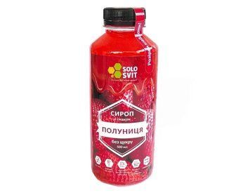 Сироп без сахара клубника SoloSvit, 500 мл 6000 фото