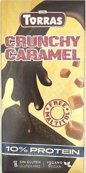 Шоколад черный без сахара и глютена, с соевым белком, с солью и карамелью Torras 100 г. 1392-1 фото