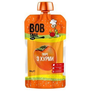 Пюре фруктовое без сахара "Хурма" 250 г Улитка Боб 2677 фото