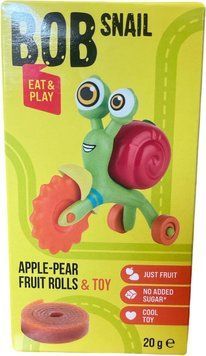 Натуральные конфеты Bob Snail Яблоко-Груша с игрушкой, 20 г 2279 фото