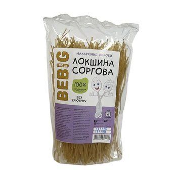 Лапша сорговая без глютена, Bebig, 300 г 1462 фото