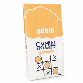 Суміш для випічки без глютену для панкейків тм "Bebig", 300 г 1619 фото