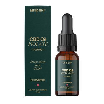 Жидкость Mind Shi CBD Oil Isolate 3000 mg Strawberry - 10 ml 6117 фото