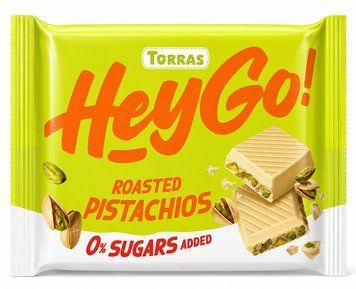 Шоколад белый без сахара Roasted Pistachios Torras Hey Go, 60 г 6477 фото