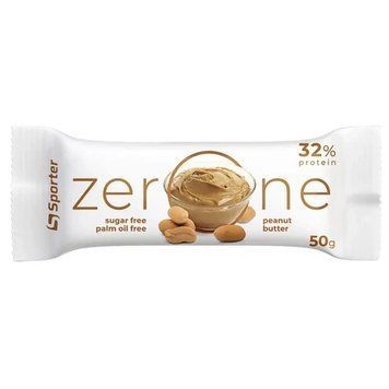 Батончик со вкусом арахисовой пасты SPORTER ZERO ONE, 50 г 4276 фото