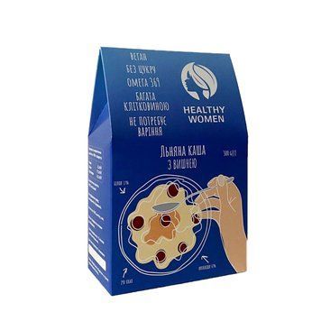 Каша льняная с вишней Healthy Women 300 г 4177 фото
