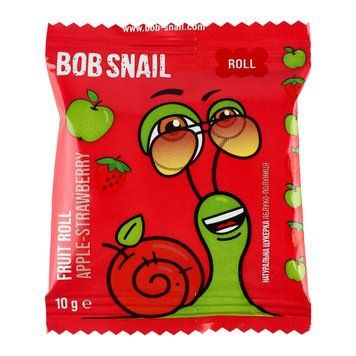 Натуральные конфеты яблочно-клубничные Bob Snail 10 г 2300 фото