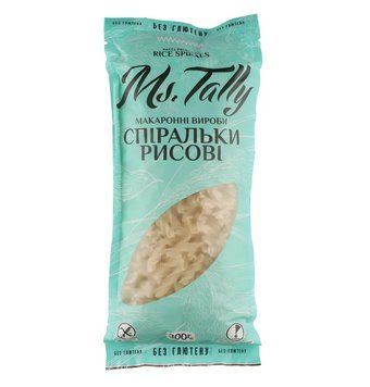 Спиральки без глютена рисовые, TM Ms.Tally 300 г 6741 фото